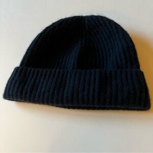 ANDREW STEWART MENS CASHMERE KNIT BEANIE NAVY BLUE OS NWOT